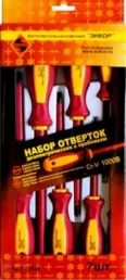 Набор ЭНКОР отверток диэл.с пробником 6пр 19834
