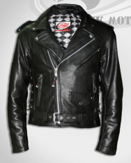 Куртка кожаная (длинная) Hawk Moto "Freedom" черная XXXL