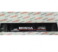 Наклейка на лобовое стекло "HONDA I-VTEC " 130*20см /черный фон+белый/