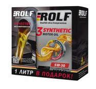 Масло моторное синтетическое Rolf 3-SYNTHETIC SAE 5W-30, API SN, ACEA C3 (Акция 4+1л)