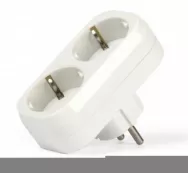 Разветвитель SmartBuy с заземлением, 2 гнезда, плоский, 16 А SBE-16-A02-2z