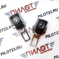 Заглушка для ремня безопасности кожа замок KL504 с логотипом MAZDA (2шт.)