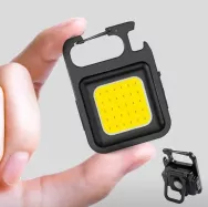 Фонарь-брелок на карабине, LED, 450lm, влагостойк., зарядка USB