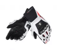 Мотоперчатки дорожные кожанные Dainese Steel-Pro Черный/Белый/Красный Размер "XL"