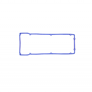 Прокладка клапанной крышки для дв.ЗМЗ дв.409, ЕВРО-4 (10 отв.) силикон (синий) г.Балаково