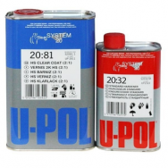 Комплект U-POL  лак S2081/1 HS CLEAR COAT 2:1 повышенной прочности 1л + 2031 Отвердитель 0,5л
