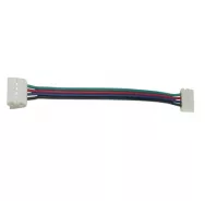 Коннектор Ecola LED strip соед. кабель с двумя 2-х конт. зажимными разъемами 8 мм 15см