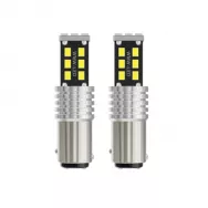Лампа светодиодная 12V 1156-2835-15SMD BA15s (1конт) красная (уп. 50шт)