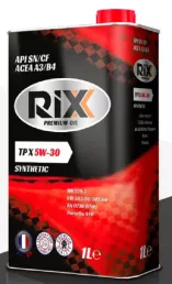 Масло моторное синтетическое RIXX TP X 5W30 SN/CF A3/B4 (1л) ж/б новая