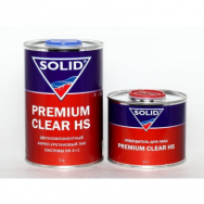 Комплект SOLID лак 322.1500 PREMIUM CLEAR HS (1л) + отвердитель SOLID PREMIUM CLEAR HS (0,5л) 