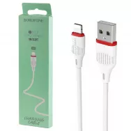 Кабель Borofone BX17 USB (m)-Lightning (m) 1.0м 2.0A силикон белый