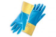 Перчатки JETA SAFETY химически стойкие перчатки, желто/голубые размер L