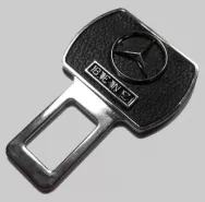 Заглушка для ремня безопасности с кожаной вставкой KL312-3 с логотипом MERCEDES (1шт)