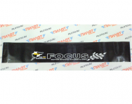 Наклейка на лобовое стекло "Ford Focus" 130*20см /черный фон+белый/