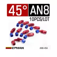 Фитинг EPMAN AN8/45 градусов/черный