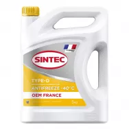 Антифриз жёлтый SINTEC OEM France Type-D -40, 5л.