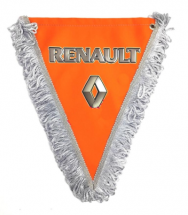 Вымпел треугольный "RENAULT" бахрома (20*26) оранжевый 