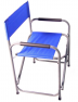 Кресло KUTBERT, В80*Ш60*Г55, складное, подлокотн., стальн. каркас, до 100 кг, цв.синий(1263)(6)
