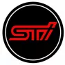 Проекторы в двери автомобиля 3D, светодиодные с логотипом для а/м STI (компл. 2шт)