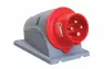 Вилка стационарная IEK MAGNUM ССИ-514 16А-6ч/380-415В 3Р/РЕ IP44, красная, серая