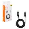 Кабель USB - Type-C 1м, черный нейлоновый (ACH-C-25) AIRLAIN