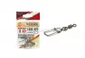 Карабин с вертлюгом /LIDER/ Rolling Ribbed Swivel Square Danish Snap (уп.6шт) №4 (31.7кг)