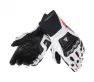 Мотоперчатки дорожные кожанные Dainese Steel-Pro Черный/Белый/Красный Размер "XL"
