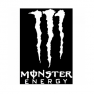Наклейка "Monster energy" 12*15см /белый/
