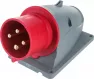 Вилка стационарная силовая IEK MAGNUM ССИ-524 32А-6ч/380-415В 3Р/РЕ IP44, красная, серая