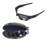 Очки для рыбалки, поляризационные линзы черные, оправа черная (K601)