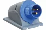 Вилка стационарная IEK MAGNUM ССИ-513 16А-6ч/200-250В 2Р/РЕ IP44, синяя, серая