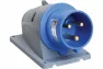 Вилка стационарная IEK MAGNUM ССИ-523 32А-6ч/200-250В 2Р/РЕ/N IP44, синяя, серая