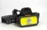 Фонарь налобный COB + LED, 800lm, 1*18650, влагозащ., micro usb