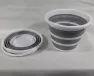Ведро складное силиконовое круглое 10L/серый/